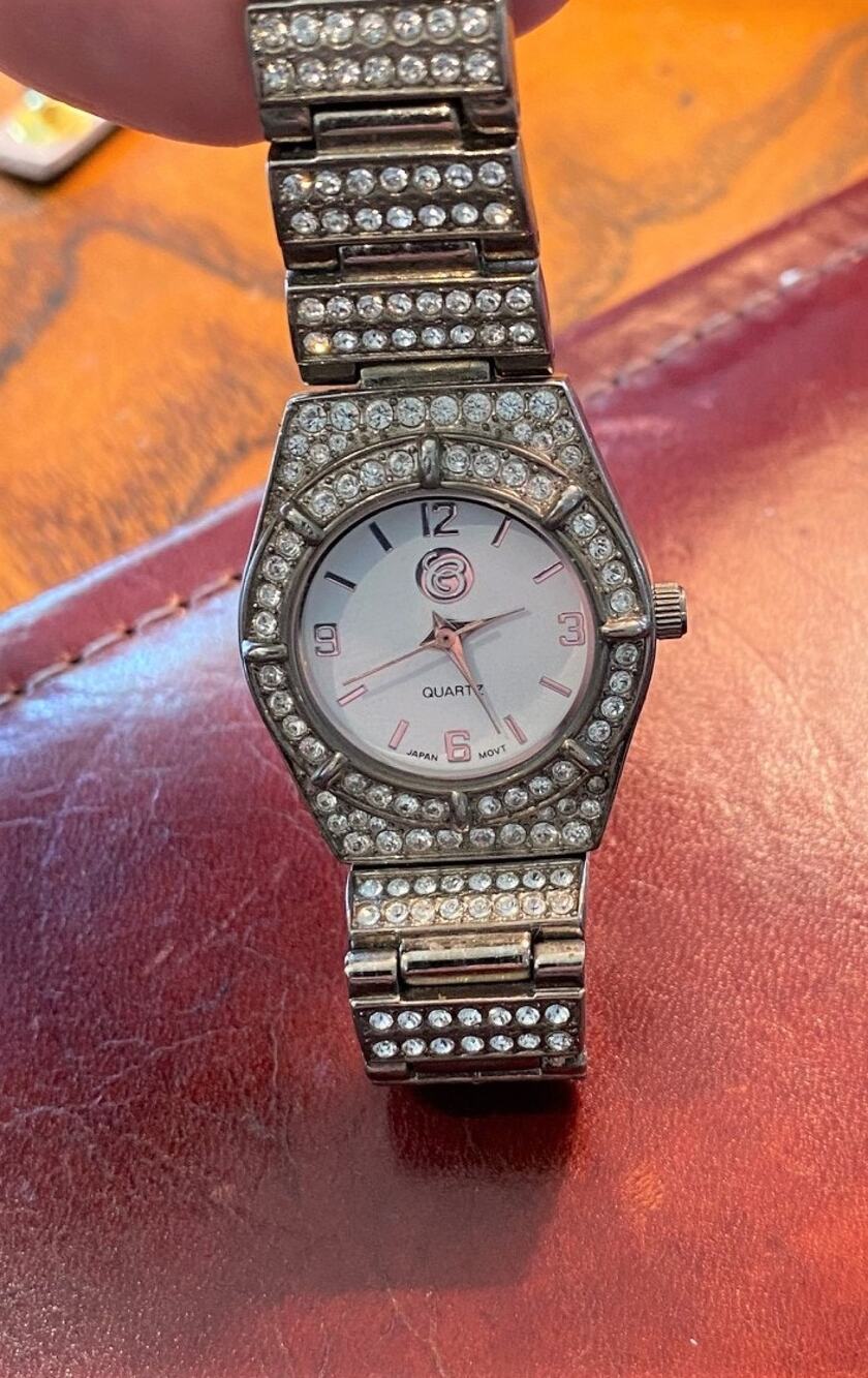 VTG Women's 27mm Metal Tone 25 Years Beauty Control Watch, Crystal Accents